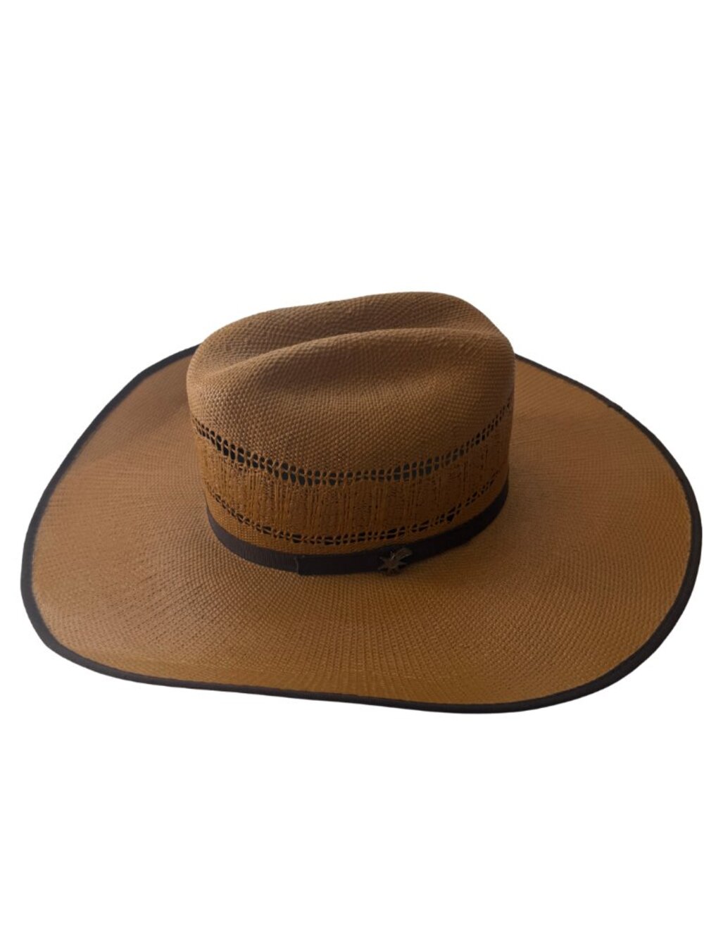 Bailey Derren Bangora Straw Cowboy Hat Tan Size 6 7/8